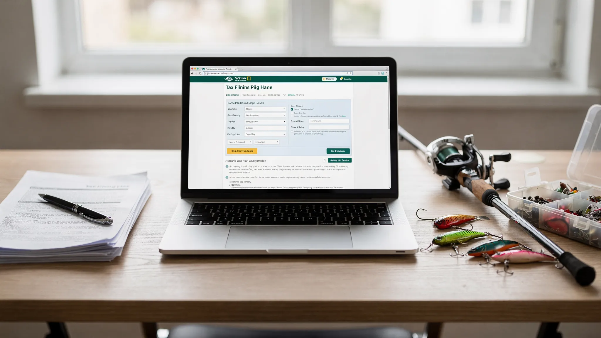 Tax professional completing Retail Tax Filing online